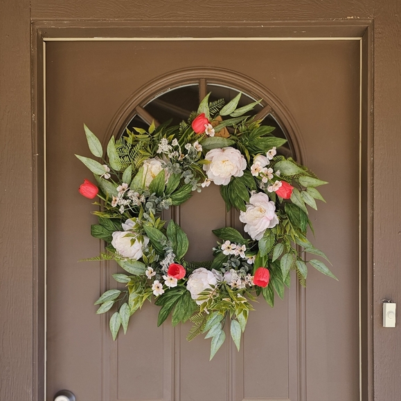 Spring Summer Door Wreath Tulip Summer Decor Spring - Picture 5 of 5